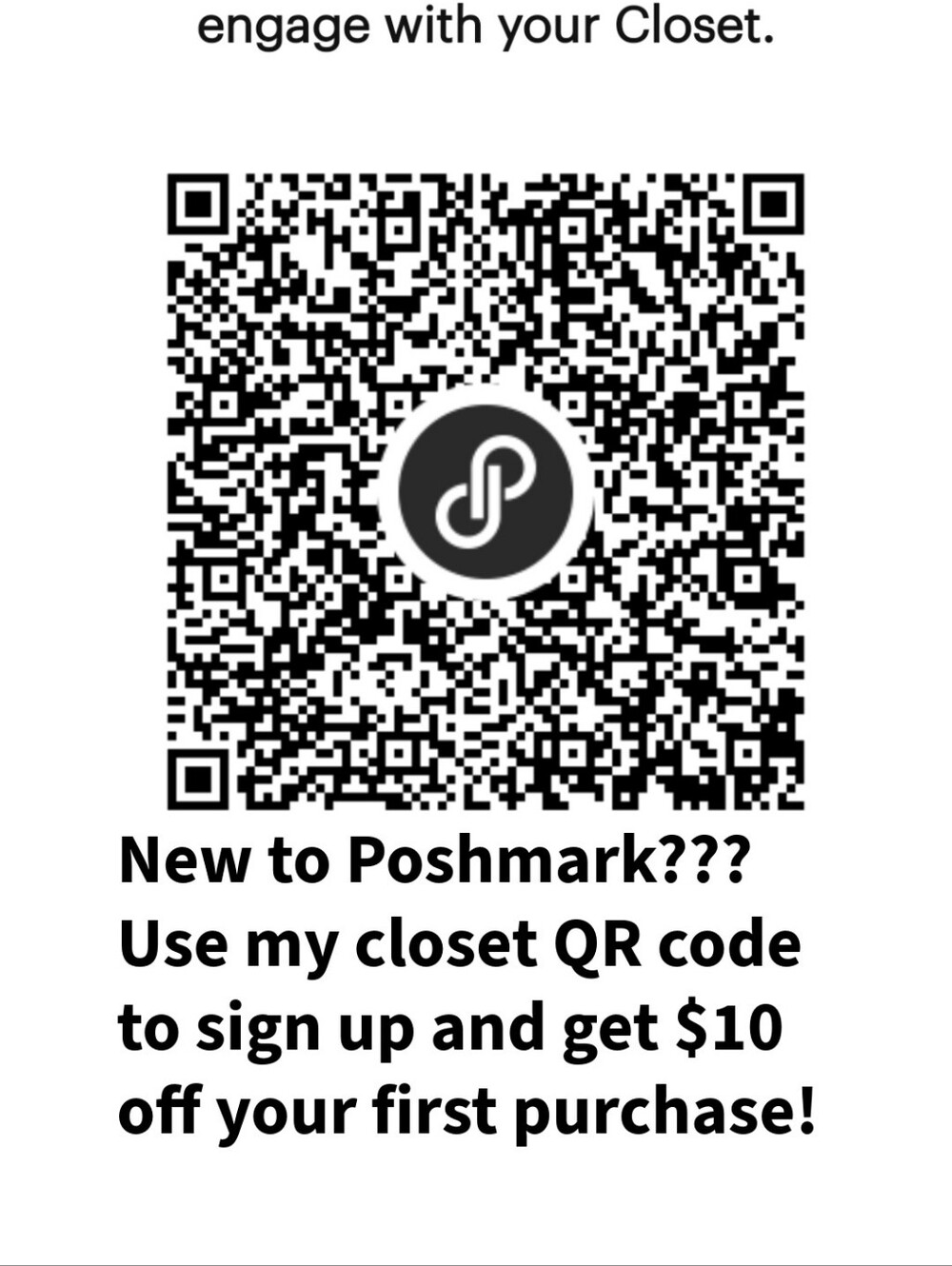 🔥My Poshmark Closet QR Code - Black & White